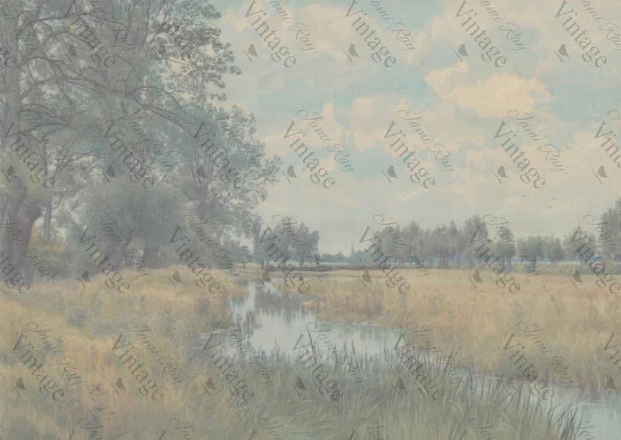 Pastoral River A4 JRV Rice Paper