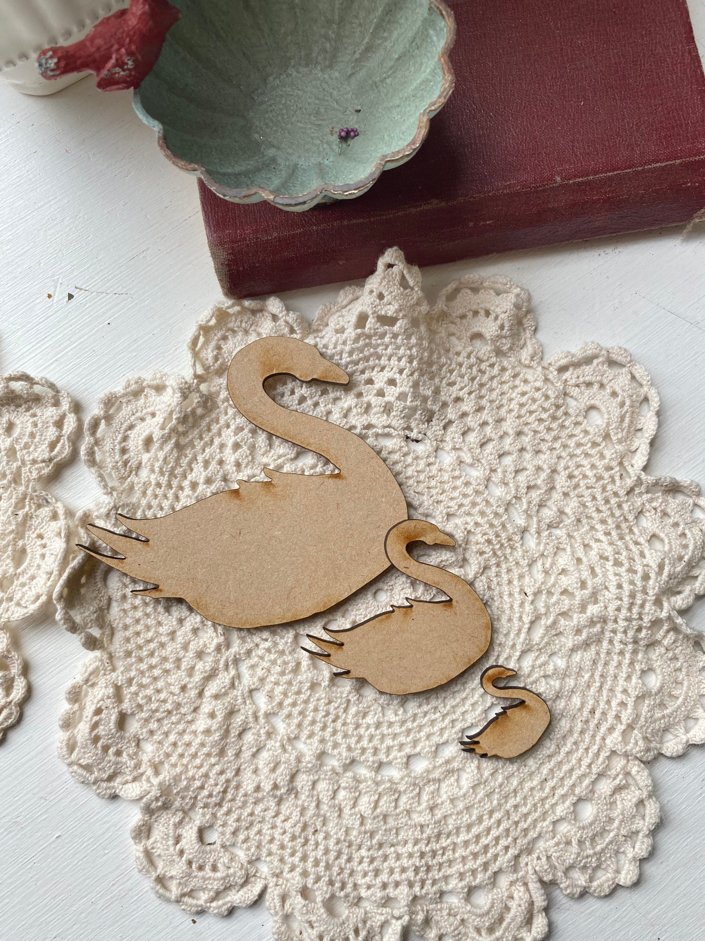Mini Swan Cutout Bundle - Mdf DIY Surface