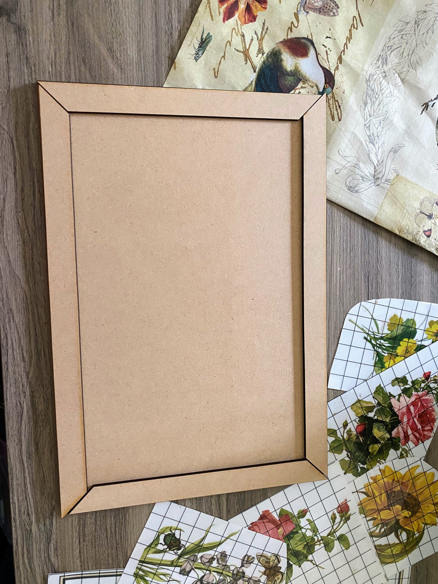 12x8” MDF Panel – Handmade Blank Surface for Decoupage, Mixed Media & DIY Projects