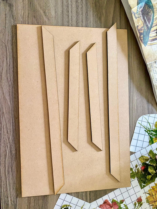 12x8” MDF Panel – Handmade Blank Surface for Decoupage, Mixed Media & DIY Projects