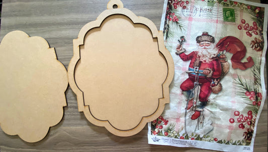 Baroque Hanger Panel Set – 3-Piece Layered MDF Surface for DIY & Mixed Media Art