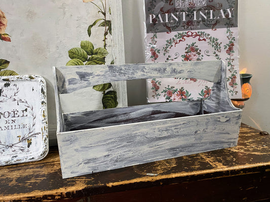 Maker’s Handled Tote Box – Creative Pairings Holiday Release (IOD La Folie Paint Inlay)