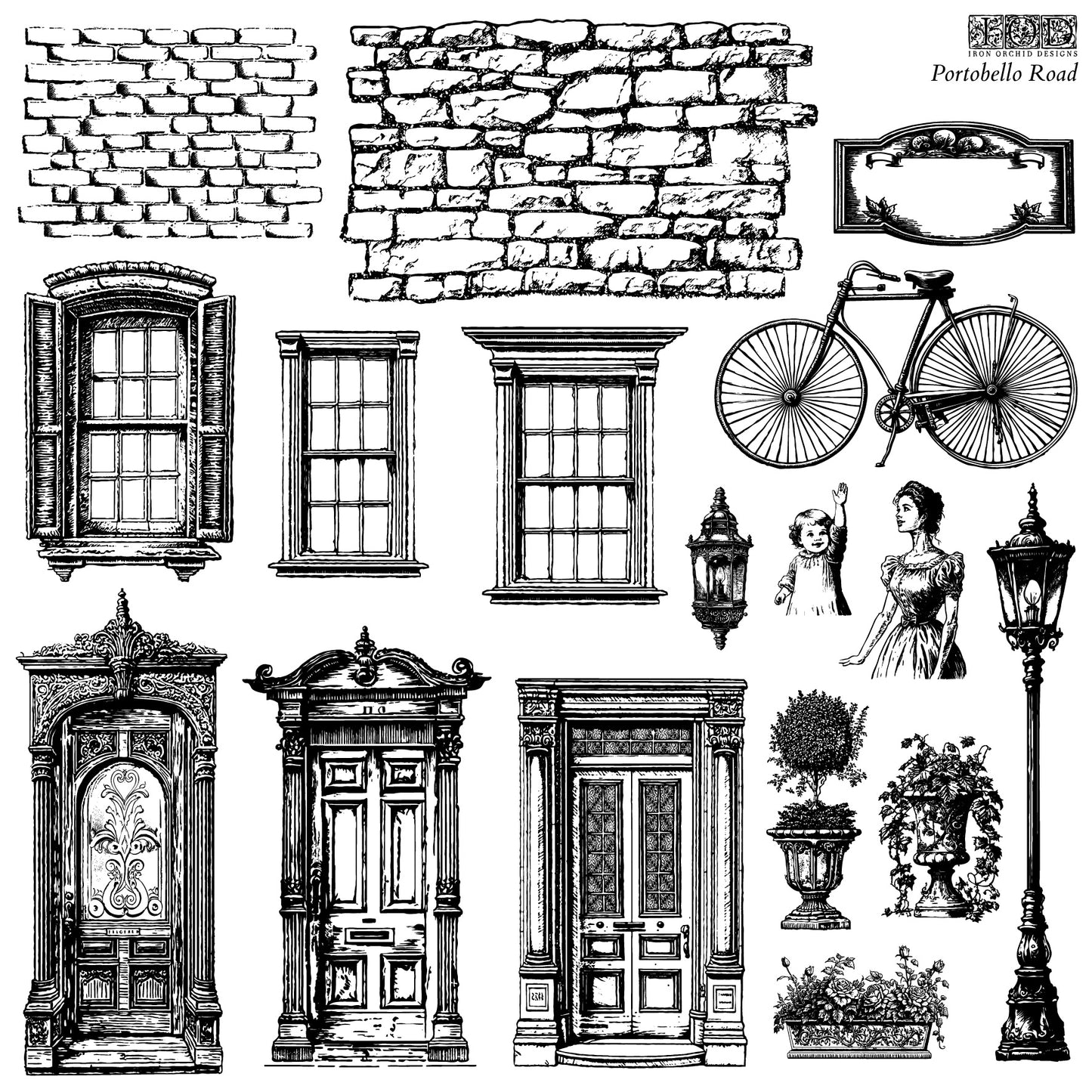 Portobello Road IOD 12 x 12 Decor Stamp