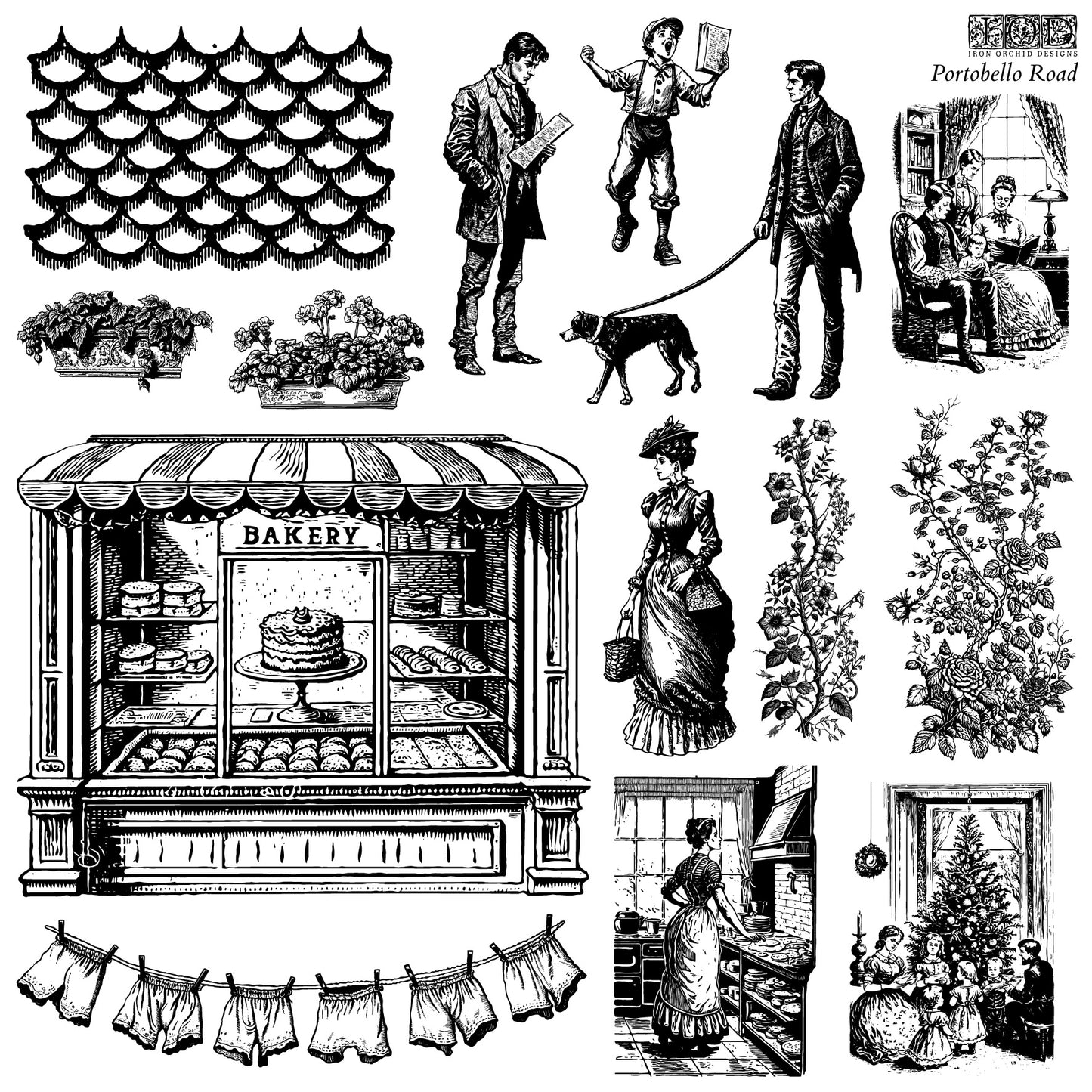 Portobello Road IOD 12 x 12 Decor Stamp