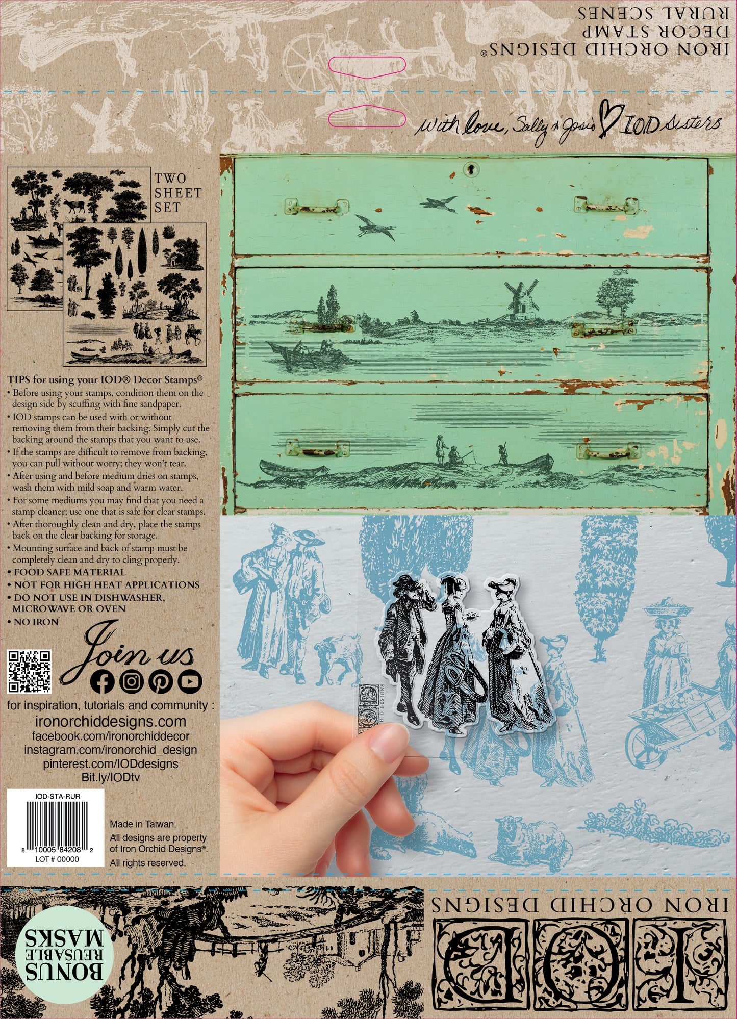 PRE-ORDER** IOD - Rural Scenes 12×12 IOD STAMP **PRE-ORDER**