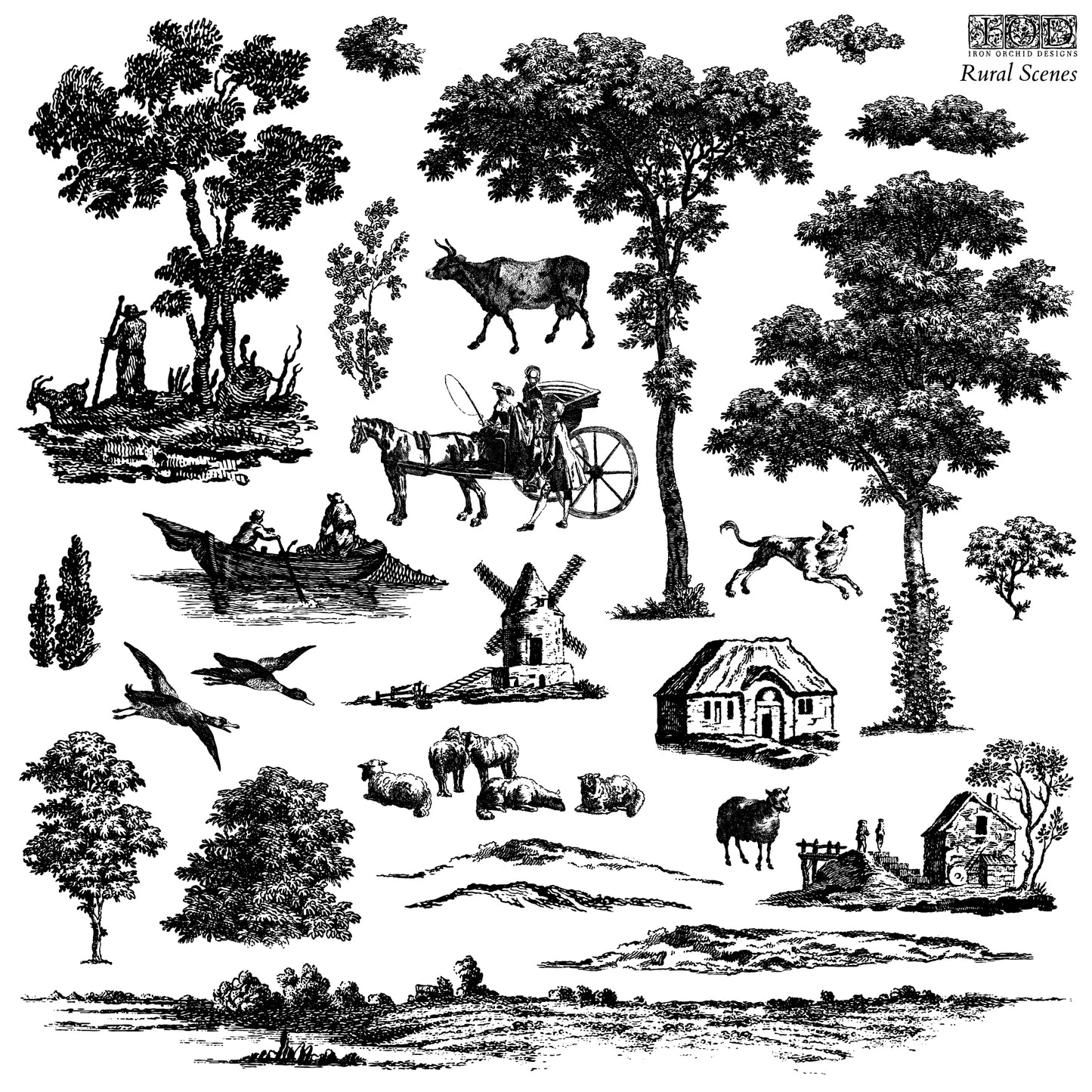 PRE-ORDER** IOD - Rural Scenes 12×12 IOD STAMP **PRE-ORDER**