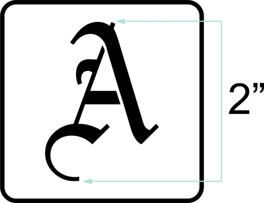 Old World Font Set - Stencil by JRV