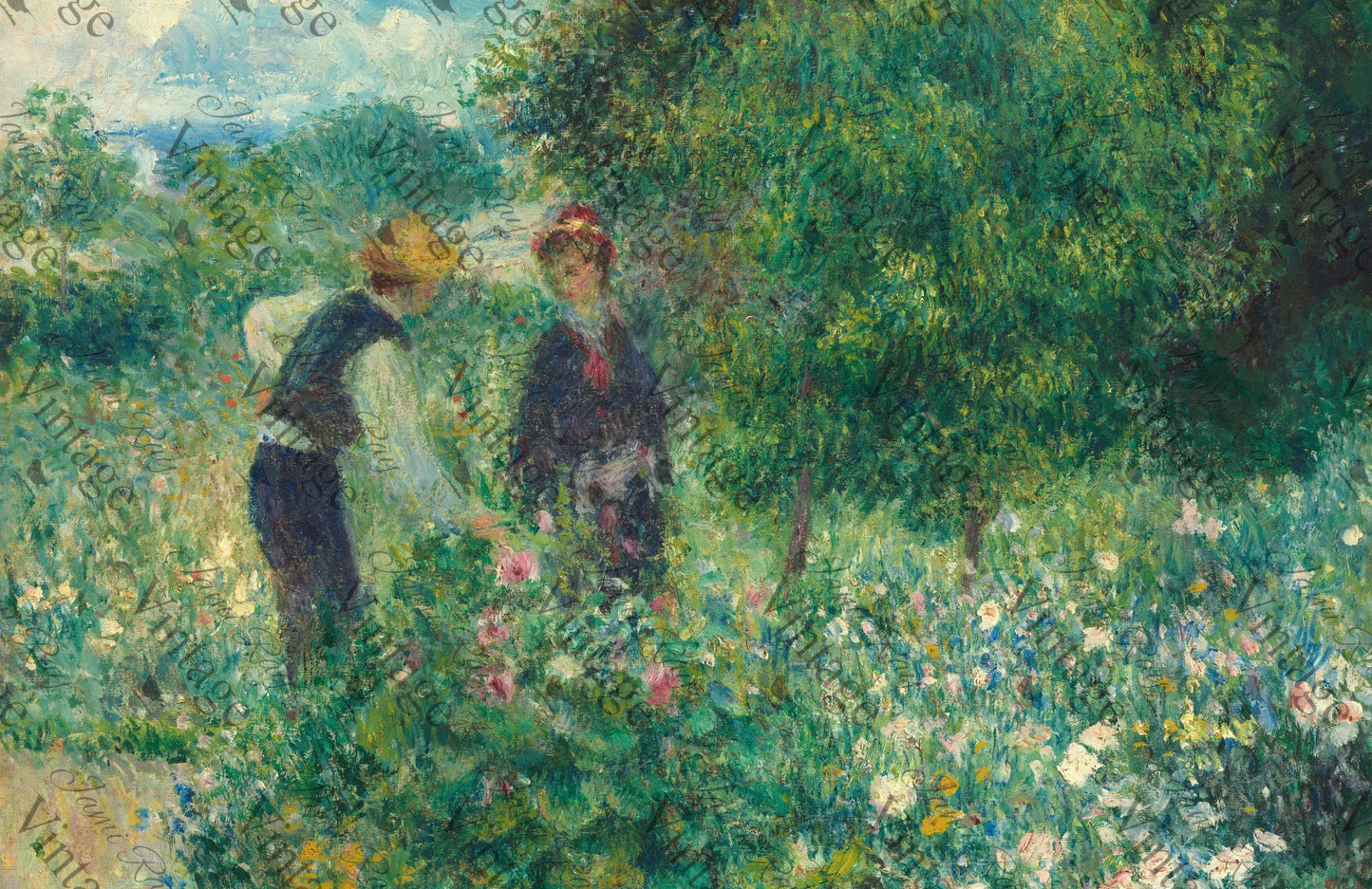 Picking Flowers JRV Medium Rice Paper