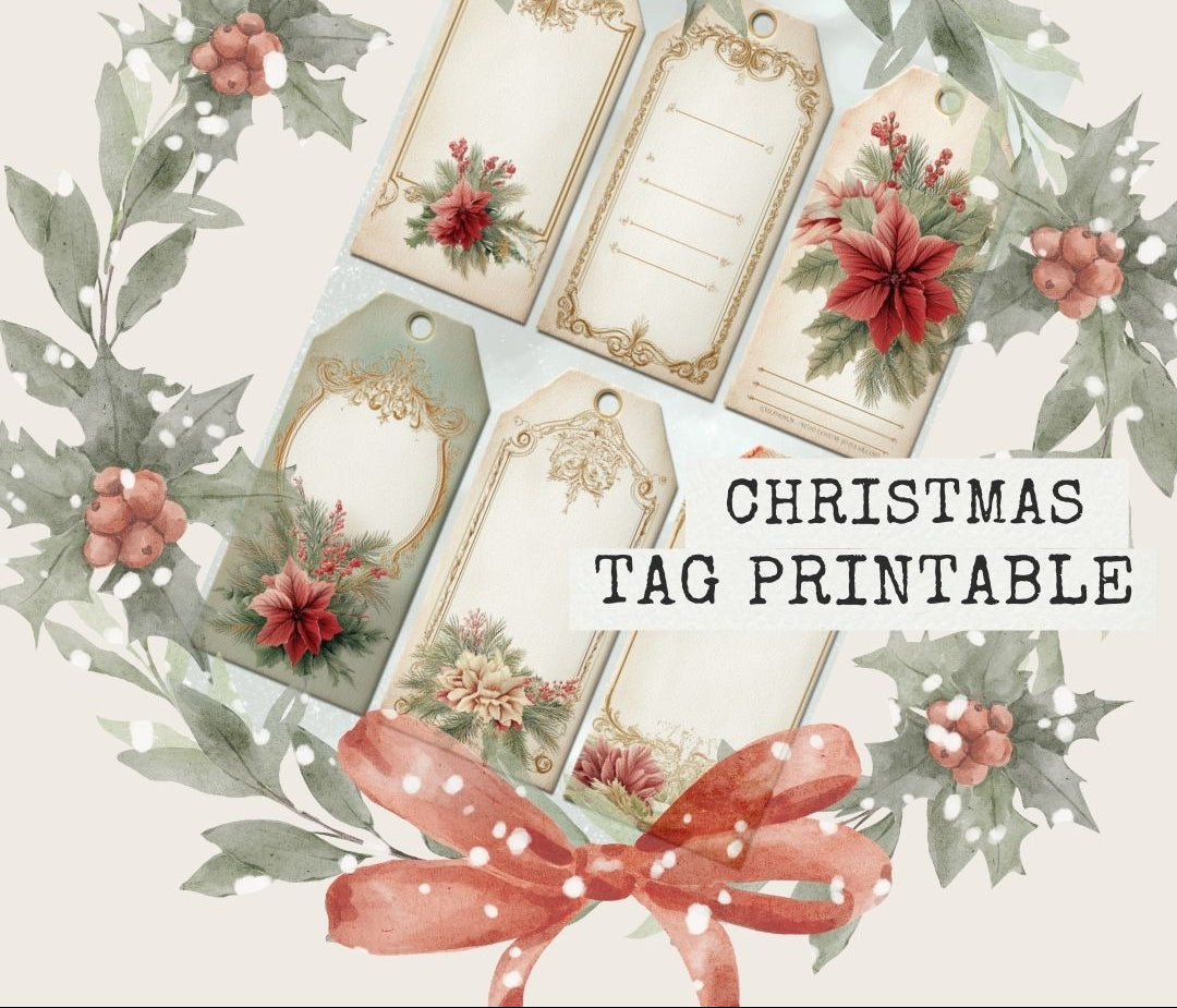 From My Craft Table to Yours – Vintage Christmas Tag Printable (Free)