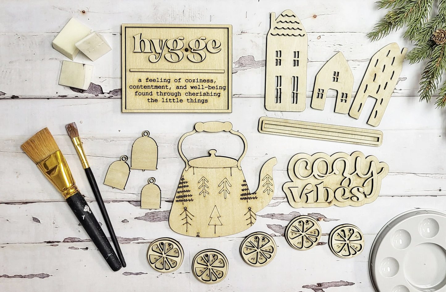 DIY - Hygge Christmas Tier Tray set - Tier tray Set - unfinished