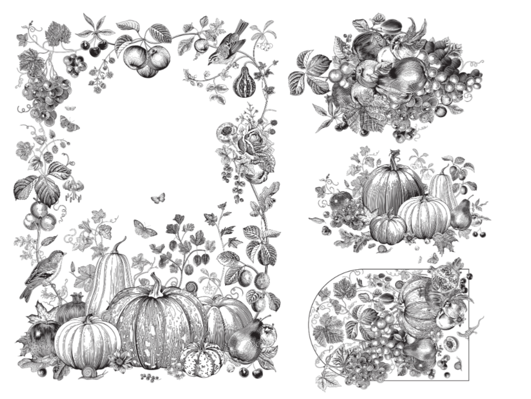 Paintable Harvest - Decoupage Paper - Roycycled Treasure