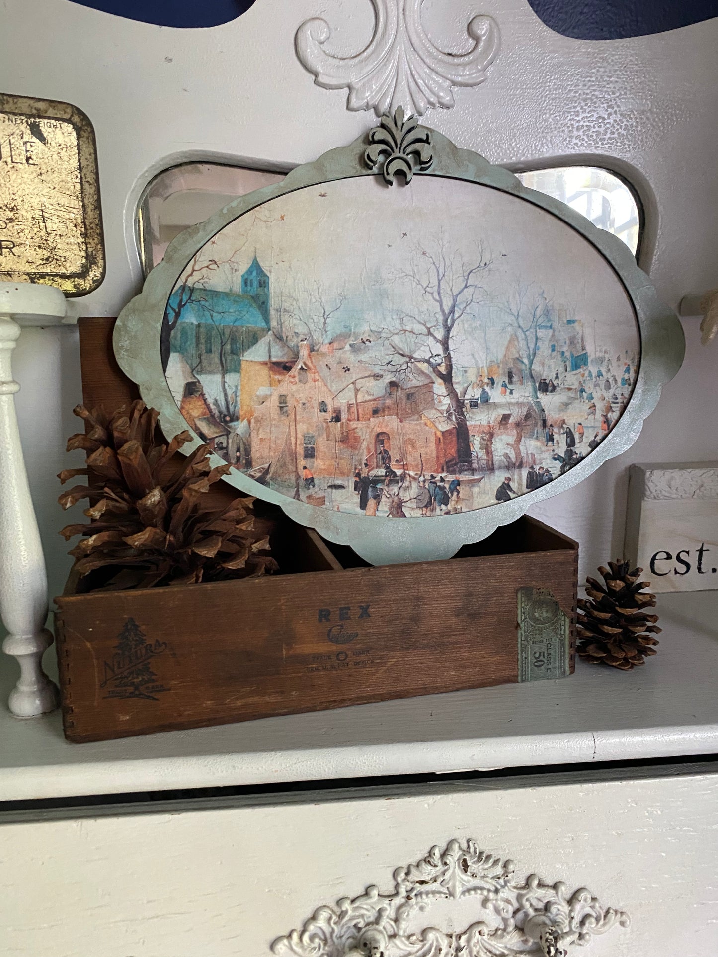 Oval Frame DIY Craft Surface | Layered Scalloped Base | 3 Sizes