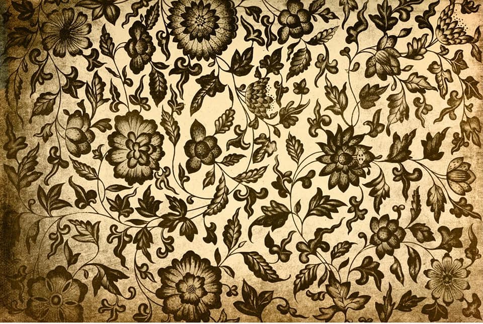 Grungy Floral Decoupage Paper