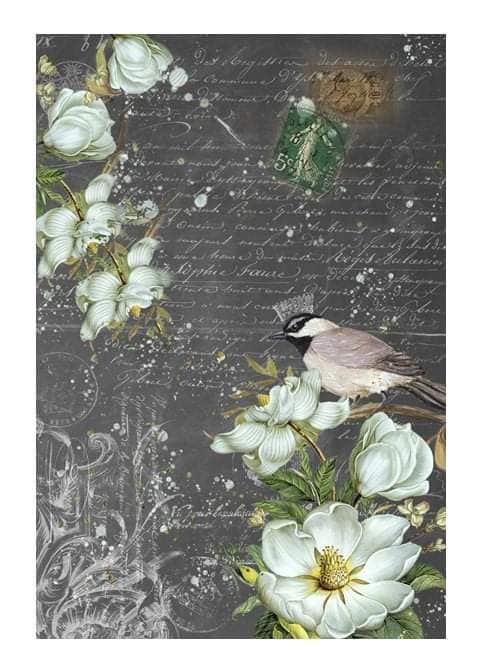 Summer Bird Decoupage Paper - Roycycled