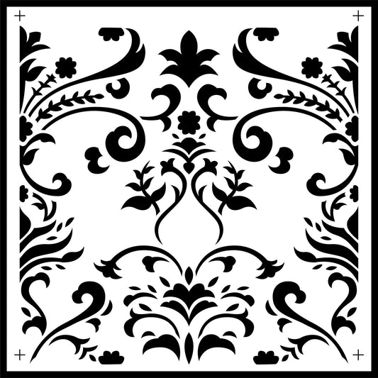Damask Tile Stencil