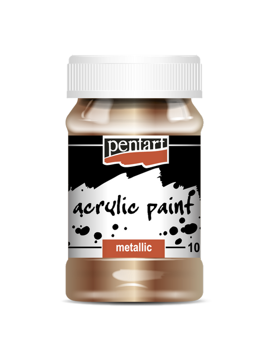 Acrylic Paint Metallic - Antique Gold