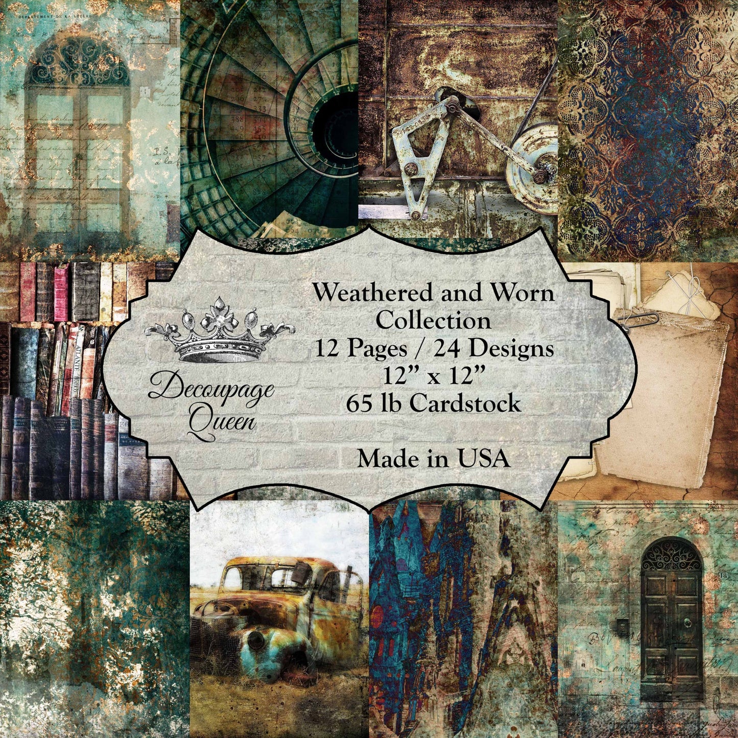 Weathered & Worn Collection Scrapbook Paper Pack