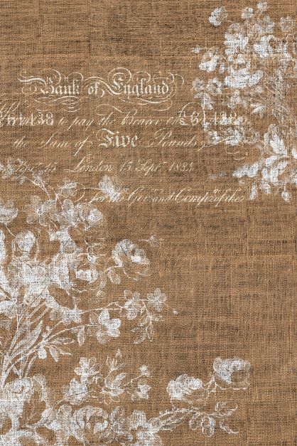 Floral Burlap Portrait Decoupage Paper - Roycycled