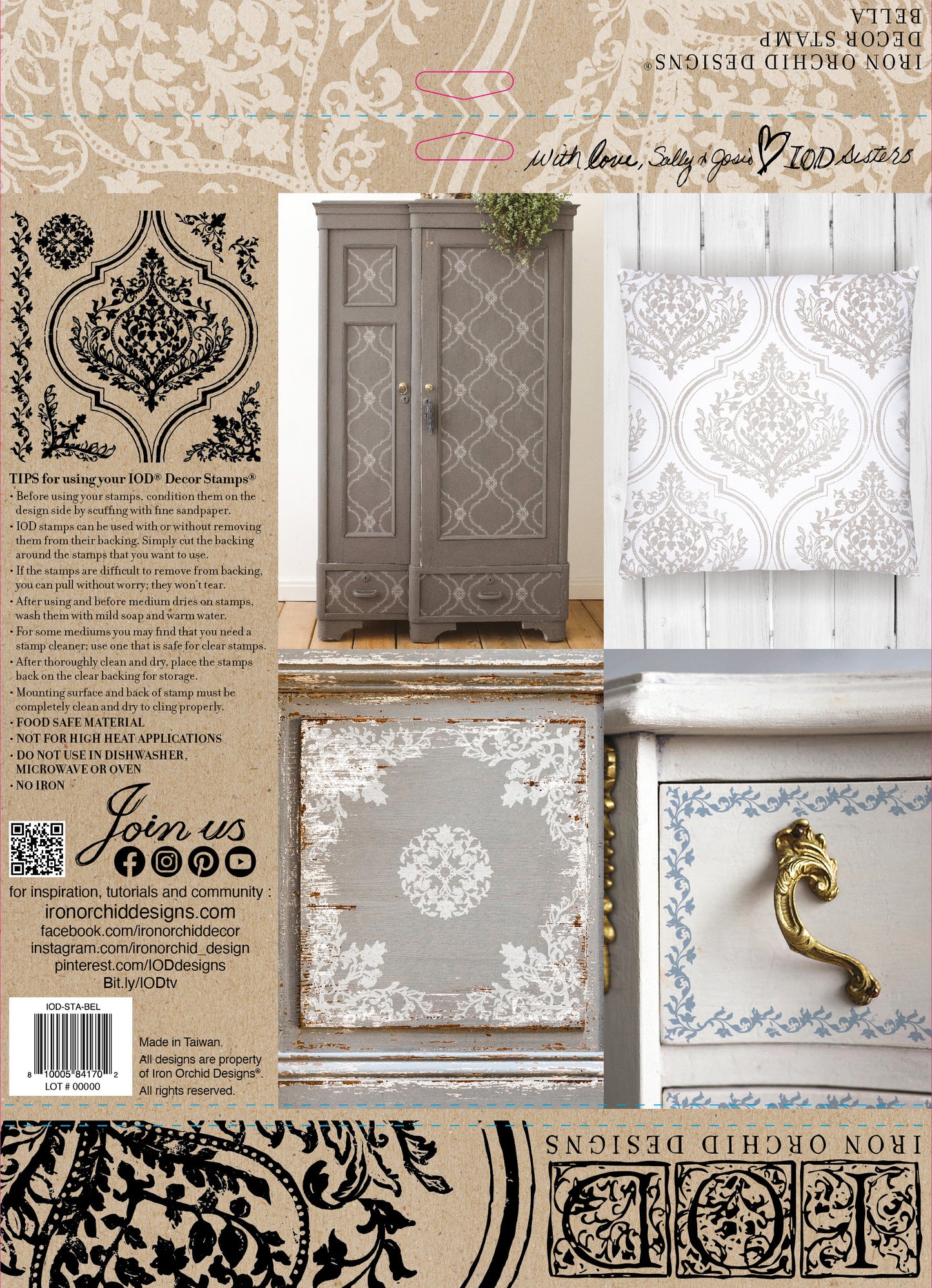 *PRE-ORDER* IOD Décor Stamp - Bella