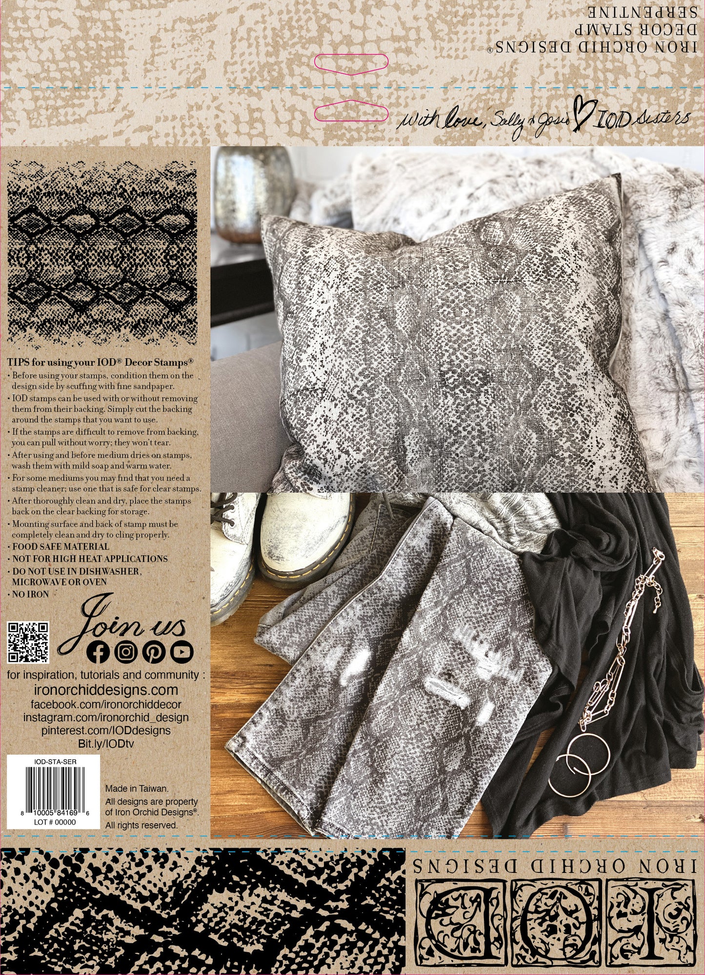 *PRE-Order* IOD Décor Stamp - Serpentine- ** Pre - Order**