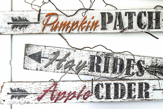 Hay Rides Stencil - Funky Junks Old Sign Stencils