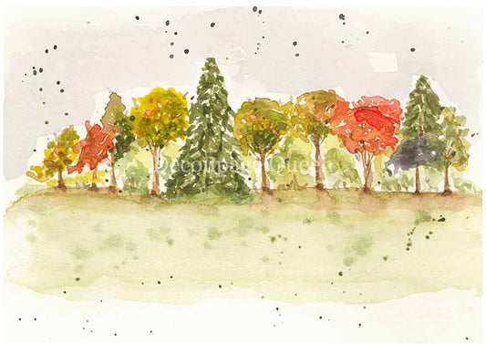 Old to Ooh La La - Autumn Forest Rice Paper