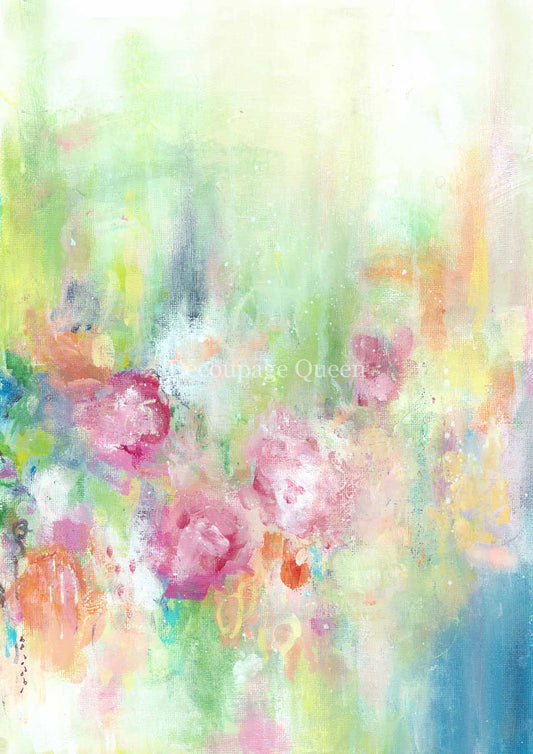 Ellen J Goods - Cottage Roses I Rice Paper