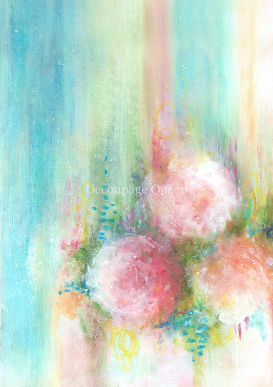 Ellen J Goods - Cottage Roses IV Rice Paper