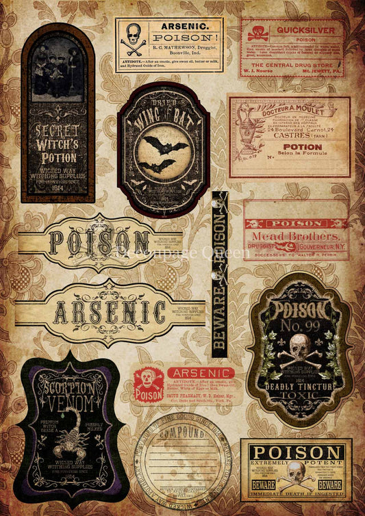 Beware of Poison Rice Paper A3