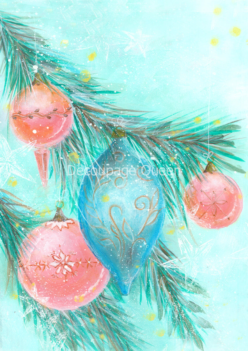 Retro Christmas 1 Rice Paper
