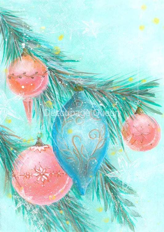 Retro Christmas 1 Rice Paper