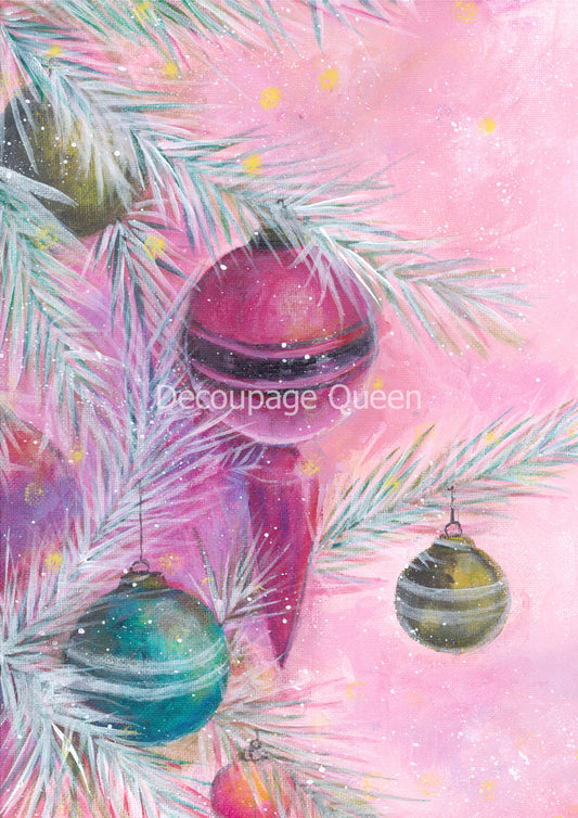 Retro Christmas 3 Rice Paper