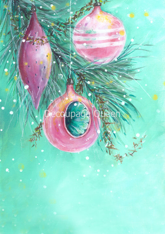 Retro Christmas 4 Rice Paper