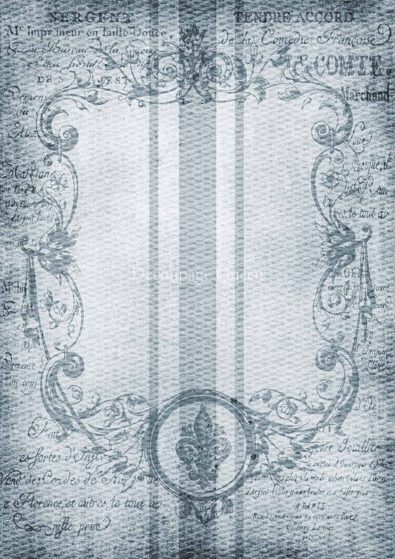 Spring Grain Sack A4 Rice Paper Decoupage Queen