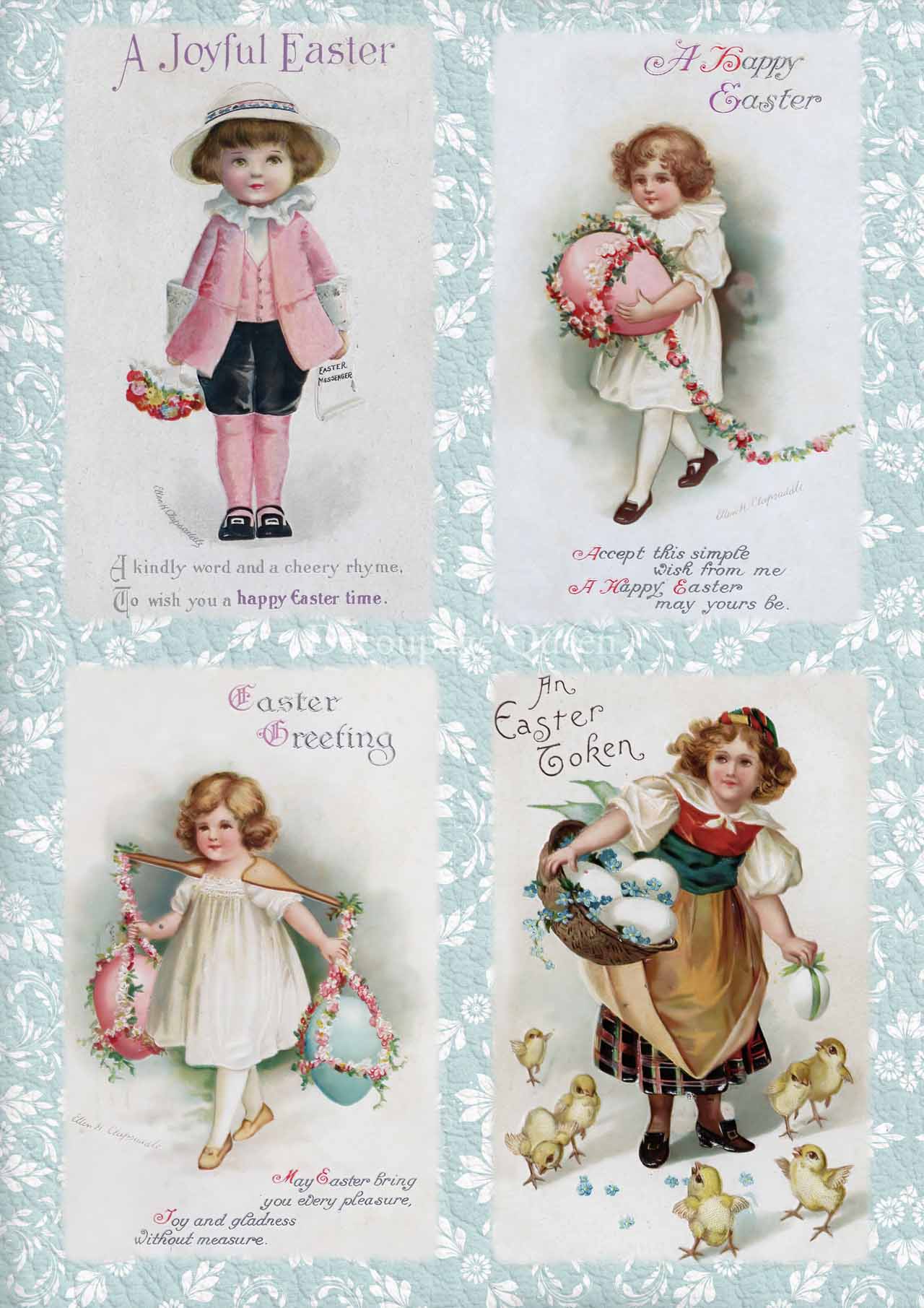 Easter Kids Rice Paper A3