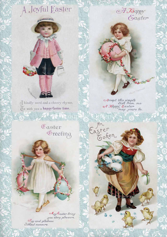 Easter Kids Rice Paper A3
