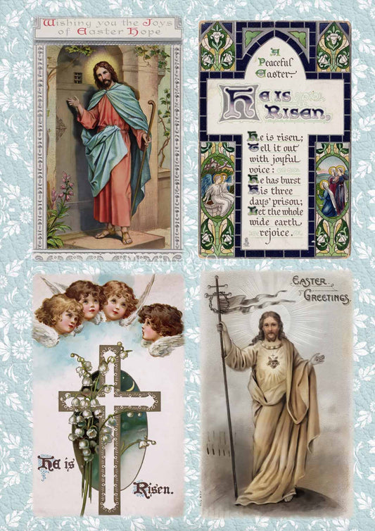 He is Risen A4 Rice Paper Decoupage Queen