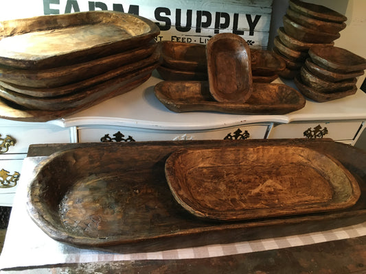 X- Large wooden Bowl ~ Vintage Farm house style