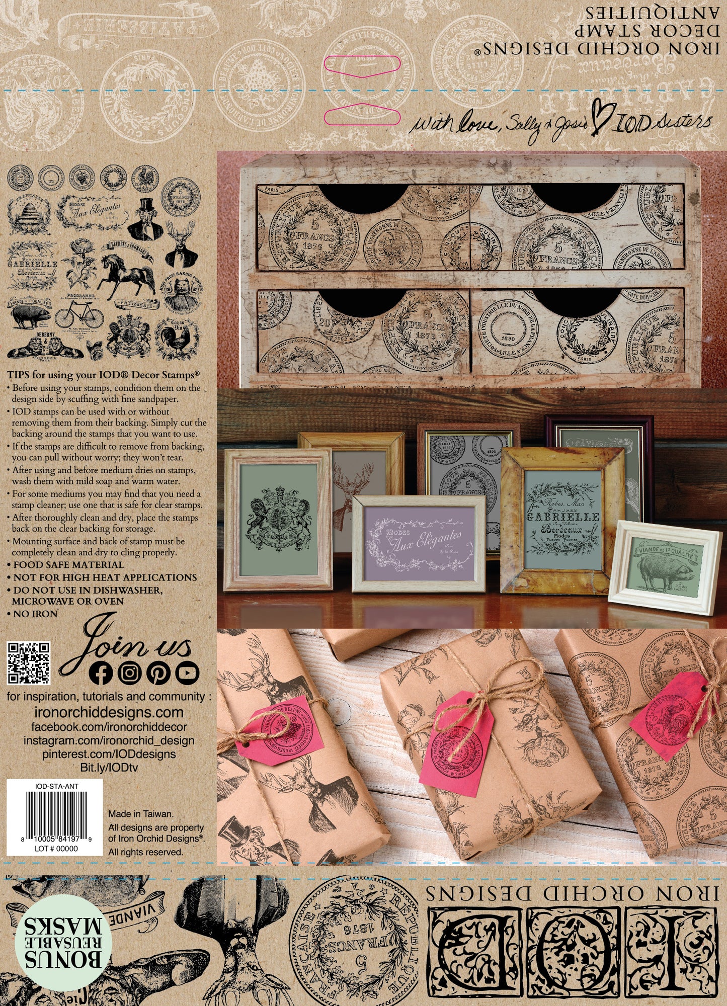 IOD -ANTIQUITIES 12×12 IOD STAMP