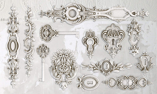 IOD - Lock & Key Decor Mould