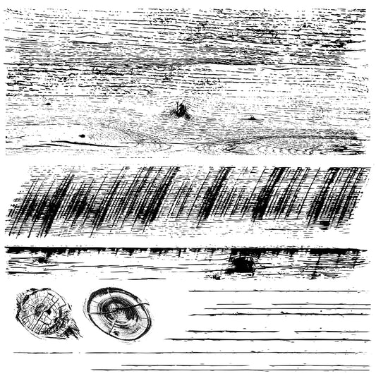 IOD - Barnwood 2 piece stamp set