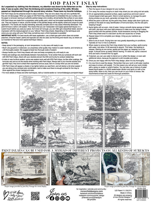 ** PRE - ORDER ** Summer Villa Paint InLay by IOD - ***Pre-Order***