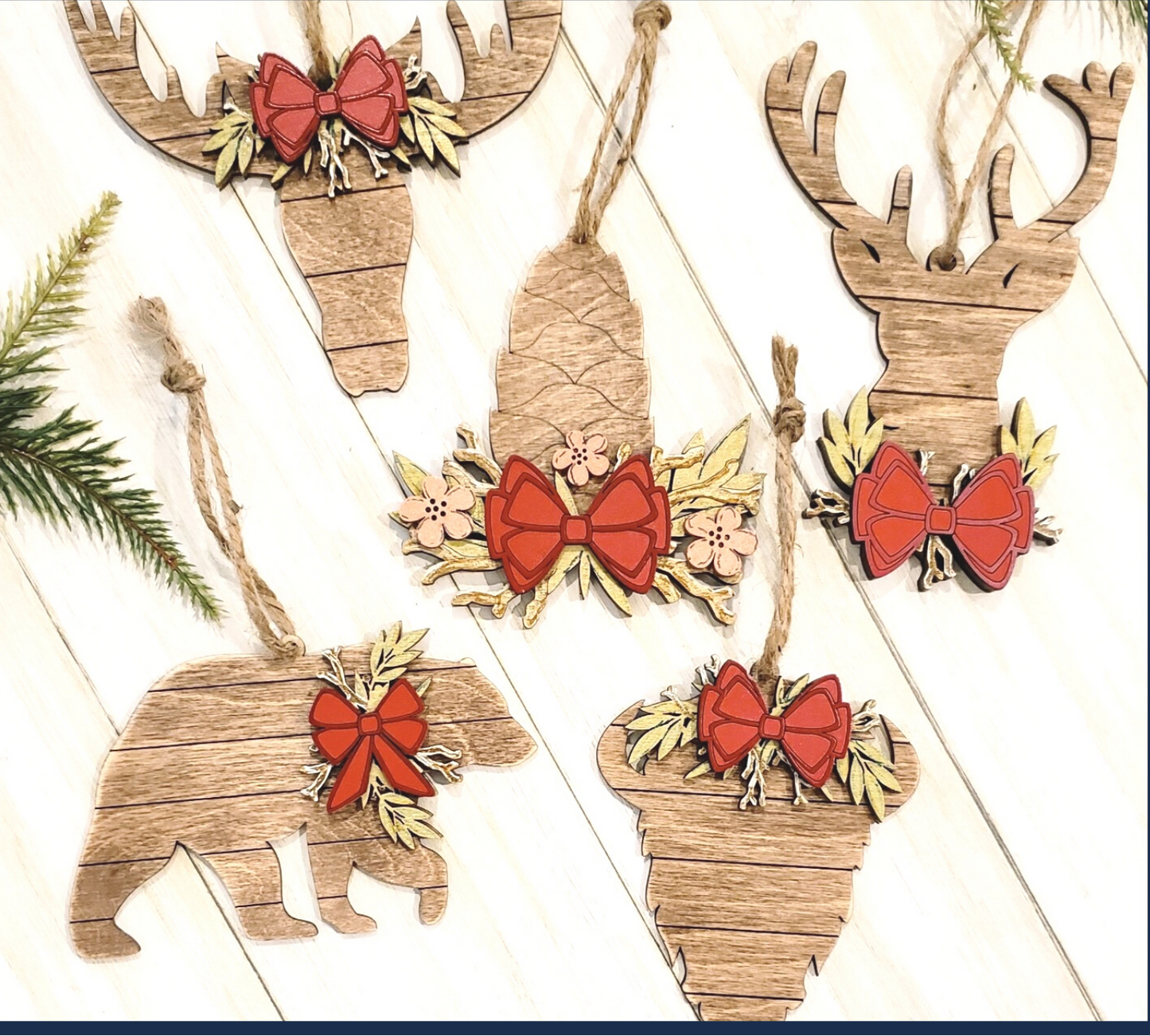 DIY - Woodland - shiplap - ornaments - unfinished DIY