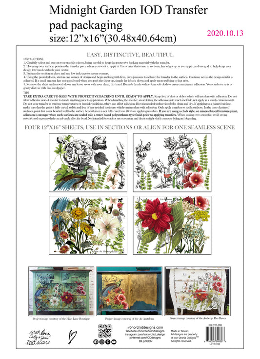 ** Pre - Order** MIDNIGHT GARDEN IOD TRANSFER