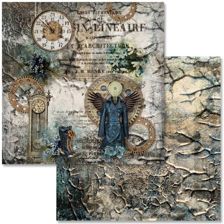 Steampunk Laboratory Collection Scrapbook Paper Pack