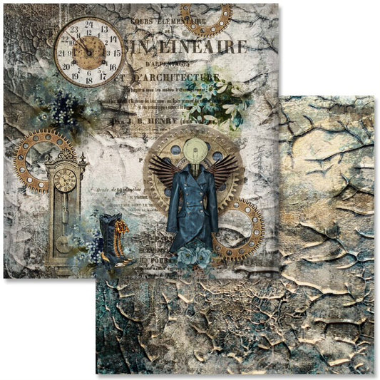 Steampunk Laboratory Collection Scrapbook Paper Pack