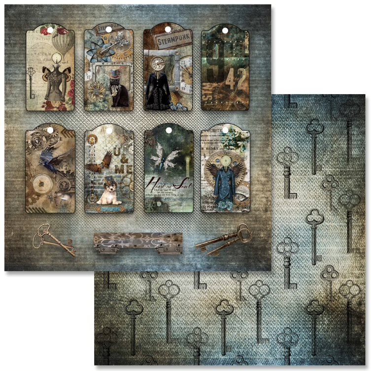 Steampunk Laboratory Collection Scrapbook Paper Pack