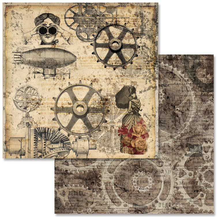 Steampunk Laboratory Collection Scrapbook Paper Pack
