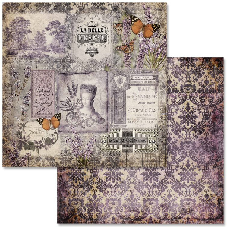 Vintage Lavender Collection Scrapbook Paper Pack