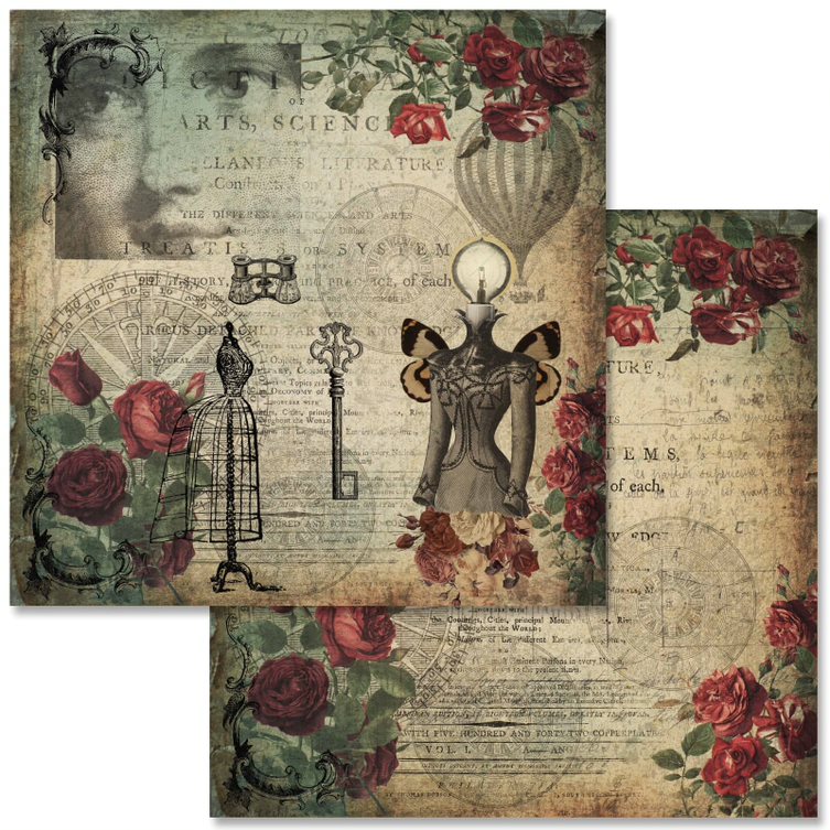 Steampunk Laboratory Collection Scrapbook Paper Pack